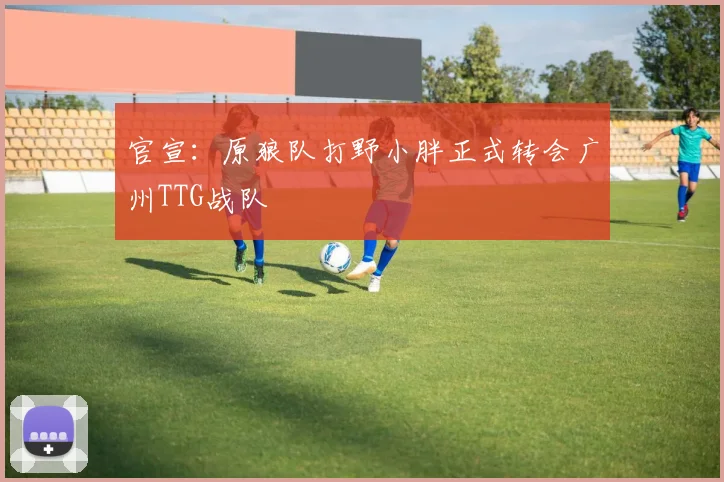 官宣:原狼队打野小胖正式转会广州TTG战队